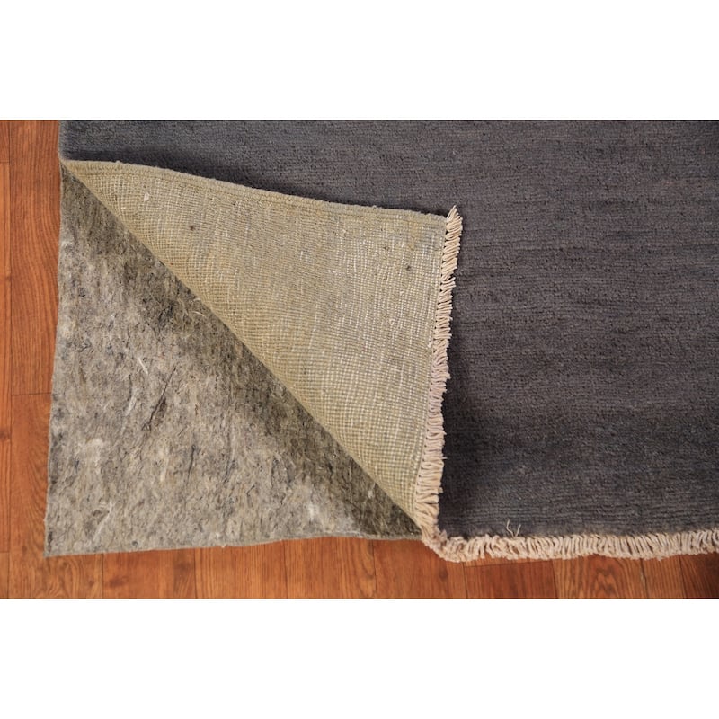 Gray Blue Modern Gabbeh Oriental Rug Handmade Wool Carpet - 5'1" x 6'6"