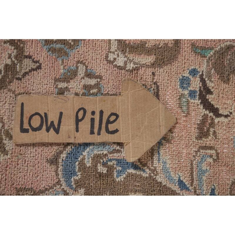 Hand Knotted Oriental 100% Wool Carpet Traditional Floral Pink Kashan Area Rug - 12' 5'' X 9' 5''