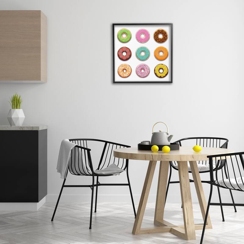 Stupell Delicious Various Donuts Framed Giclee Art Design By Marcus Prime