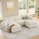 preview thumbnail 64 of 79, Modular Couch Oversized Sectional Sofa for Living Room Cream-5PC