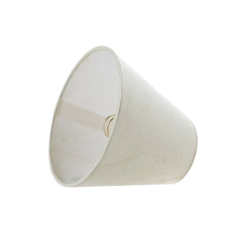 Aspen Creative Small Hardback Empire Shape Chandelier Clip-On Lamp Shade Set (2 Pack), White, 6" bottom width (3" x 6" x 5")