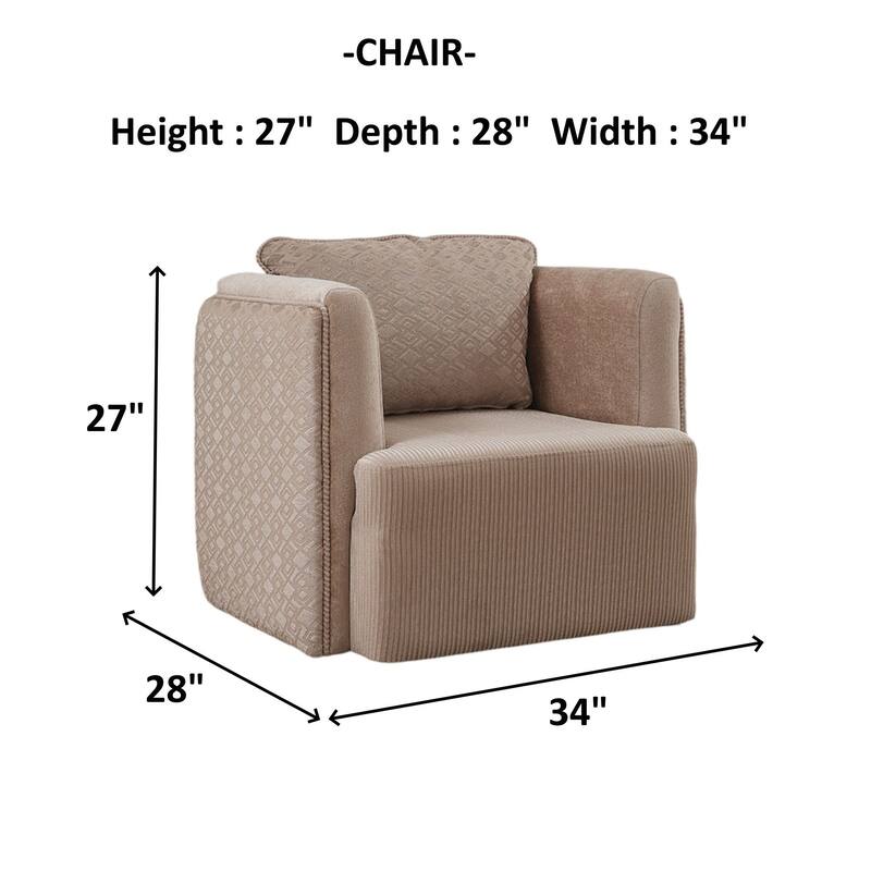 Linyar 2 Pieces Living Room Sets 1 Sofa 1 Chair