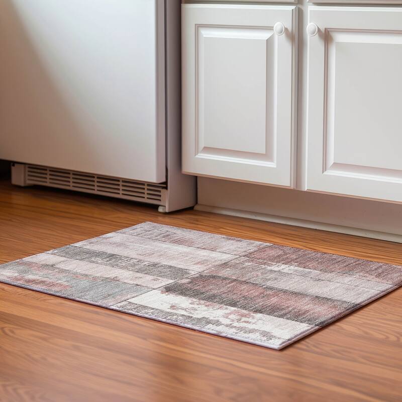 Premium Washable Super Soft Contemporary Styles Mayfield Rug - Copper - 1'8" x 2'6"