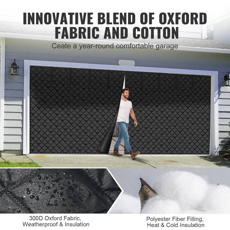 Garage Door Screen for Winter 10.3 x 8.14 ft Garage Door Insulation Kit - Multi