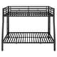 preview thumbnail 8 of 28, Metal Bunk Bed with Ladder and Guardrails, Cozy Sleeping Space, Full XL over Queen