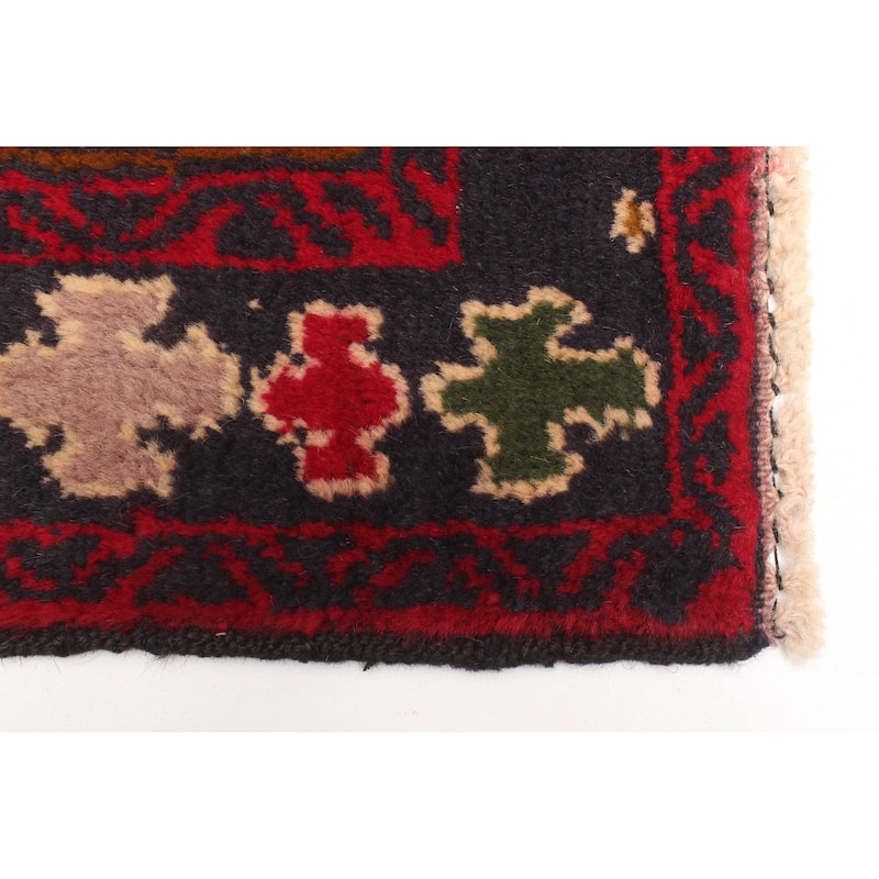 ECARPETGALLERY Hand-knotted Teimani Red Wool Rug - 2'10 x 4'6