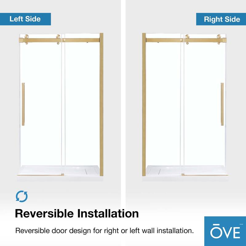 OVE Decors Bel Soft-Close Frameless Sliding Soft Close Shower Door