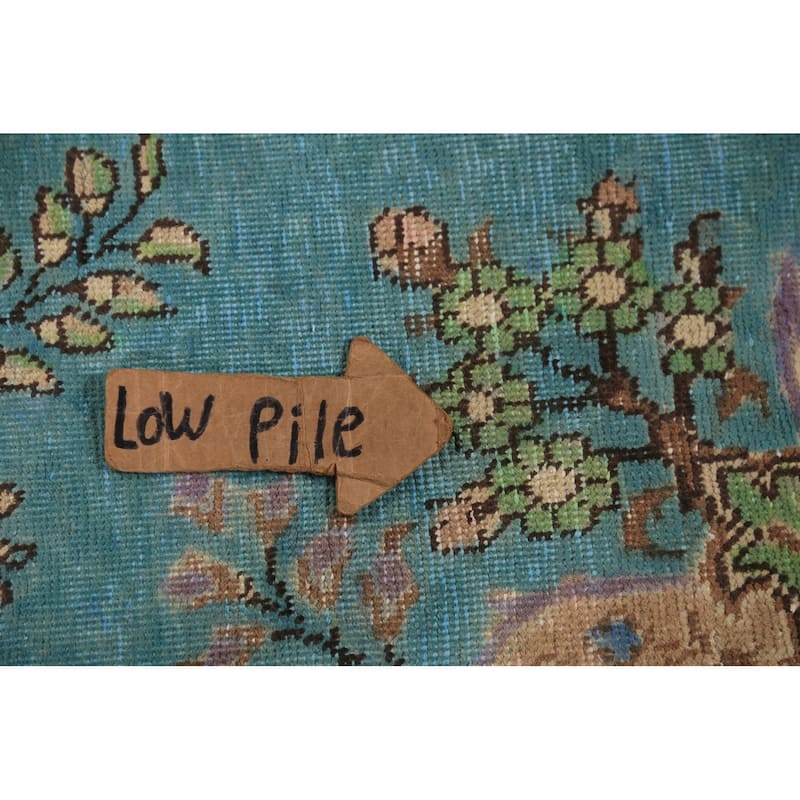 Turquoise Blue Medallion Tabriz Persian Area Rug Handmade Wool Carpet - 6'4"x 9'10"