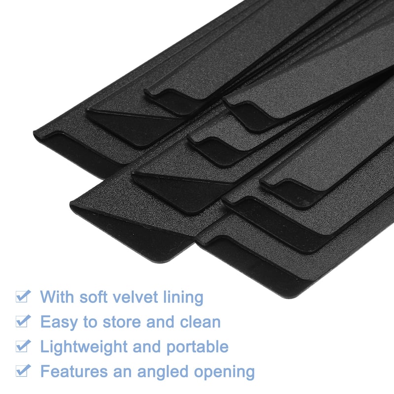 10Pcs Set Knife Edge Guards ABS Knife Cover Sleeves Knife Blade Protector - Black