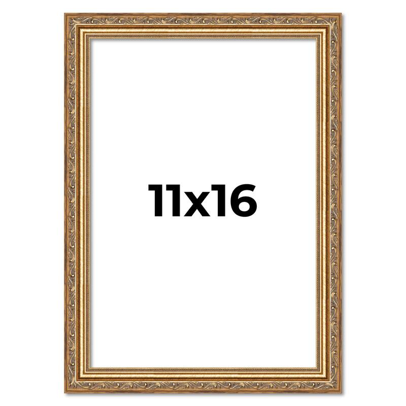 11x16 Frame Red Solid Wood Picture Frame Width 1.75 Inches | Interior Frame Depth 1 13/16 Inches
