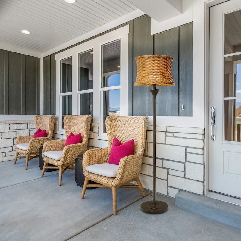 Havenside Home Pocologan 59.5-inch Outdoor and Indoor Basket-weave Floor Lamp - 16.25"L x 16.25"W x 59.5"H