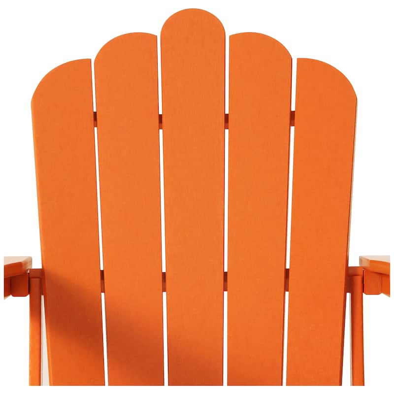 Aderson Outdoor Poly Adirondack Chair Set with Coffee Table