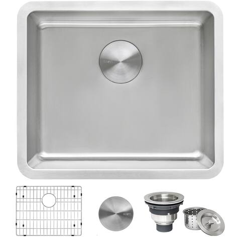 Ruvati 20-inch Undermount Bar Prep Kitchen Sink 16 Gauge Stainless Steel Single Bowl - RVM5020 - 20-1/2 x 17-3/4