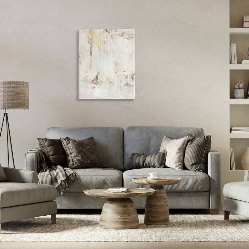 Stupell Natural Muted Abstract Canvas Wall Art Design By Victoria Barnes