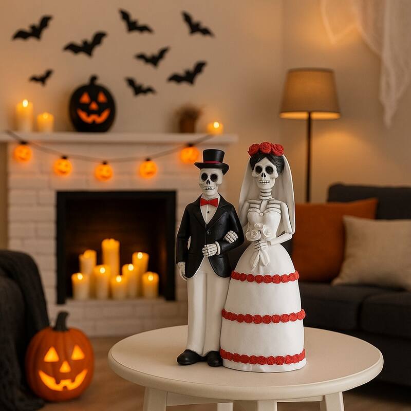 Skeleton Husband & Wife Figurine