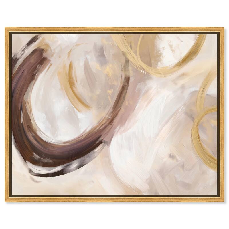 Dreamy Swirls I Canvas by Art Remedy - Gold - 30" x 24"