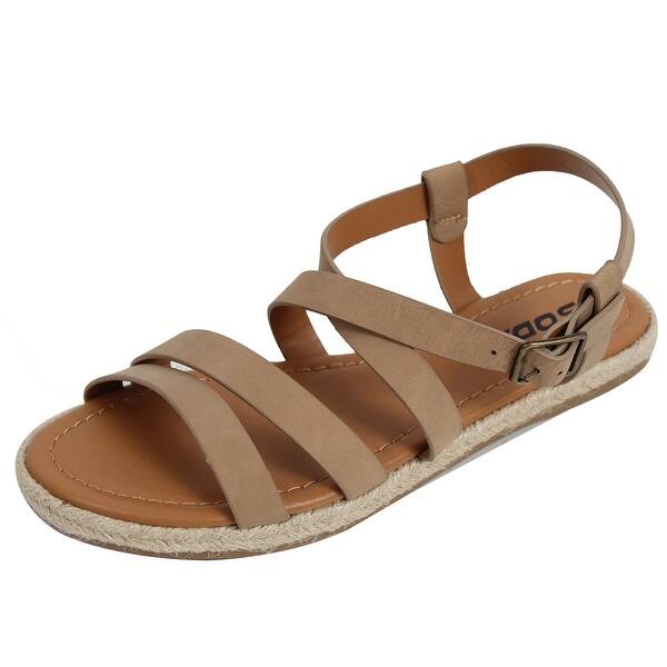 soda women's open toe strappy espadrille flatform sandal