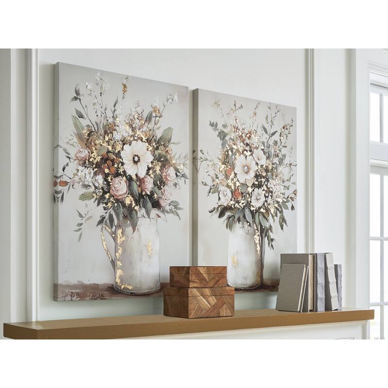 Signature Design by Ashley Faisaldon Gray/Green Wall Art (Set of 2)