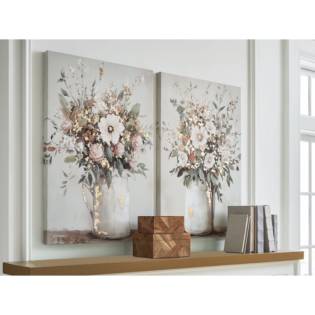 Signature Design by Ashley Faisaldon Gray/Green Wall Art (Set of 2)