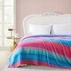preview thumbnail 1 of 10, Betsey Johnson Printed Ultra Soft Fleece Blanket Full - Queen - Ombre