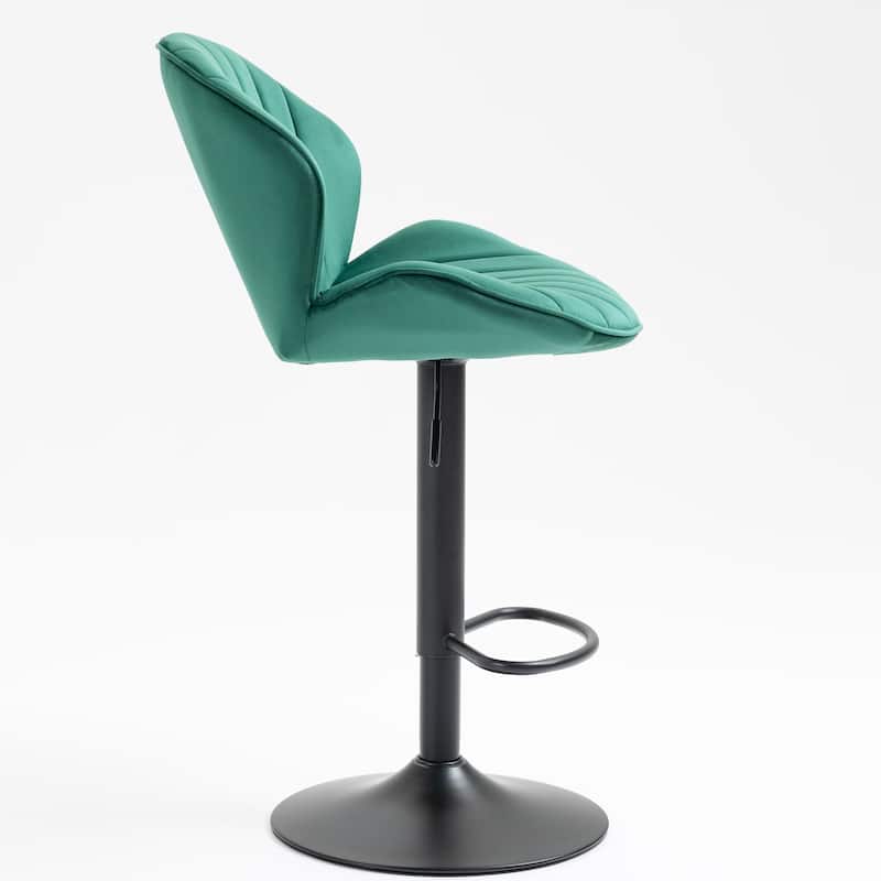 Adjustable Barstools with Back and Footrest,Set of 2