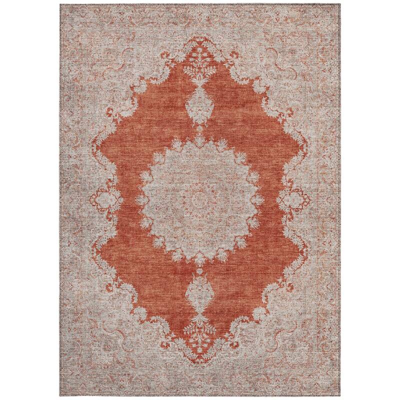 HomeRoots Oriental Traditional Rectangle Outdoor Rug