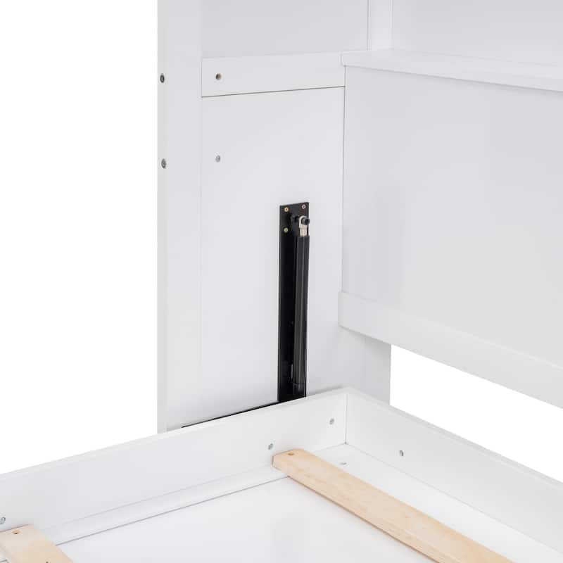 Queen Size Murphy Bed Wall Bed with Shelves