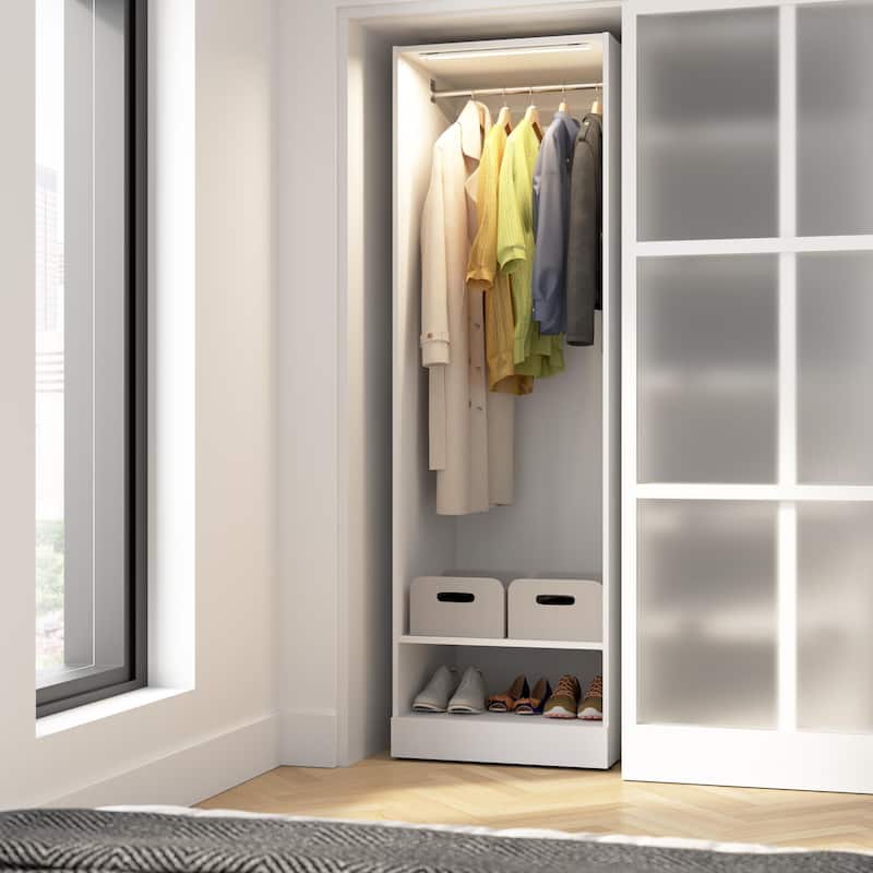 Bestar Florence 25W x 16D Hanging Closet System Tower with Shelf