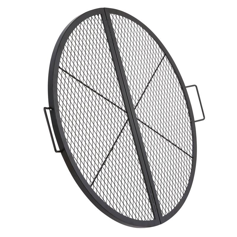 Anmytek Fire Pit Grill Grate Foldable Round Cooking Grate