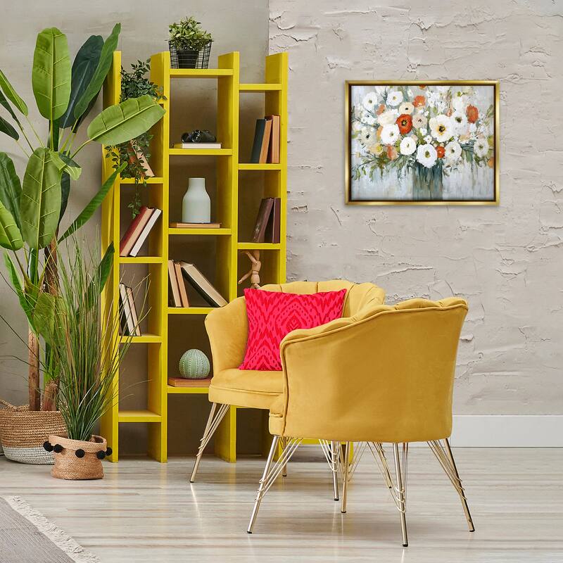 Stupell Ivory & Ruby Bouquet Framed Floater Canvas Wall Art Design By Franklyn Gregory