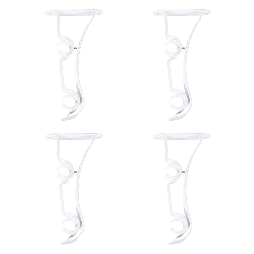 4Pcs Double Curtain Rod Bracket, Holders for Drapery Rod