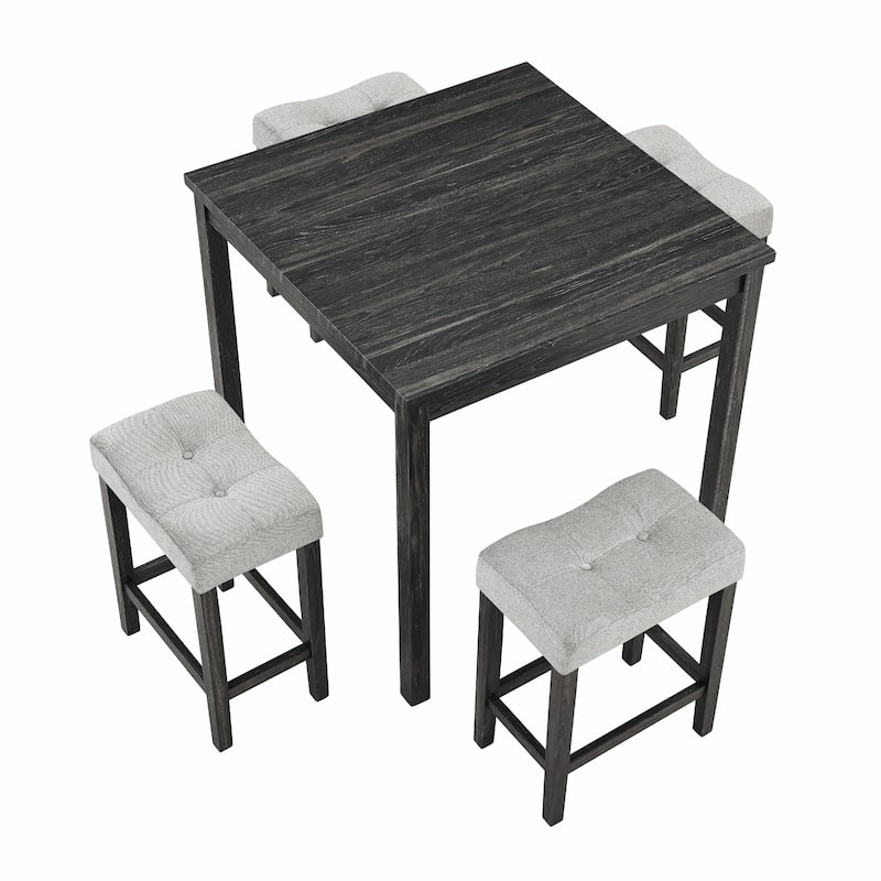 5-Piece Industrial Breakfast Table Set