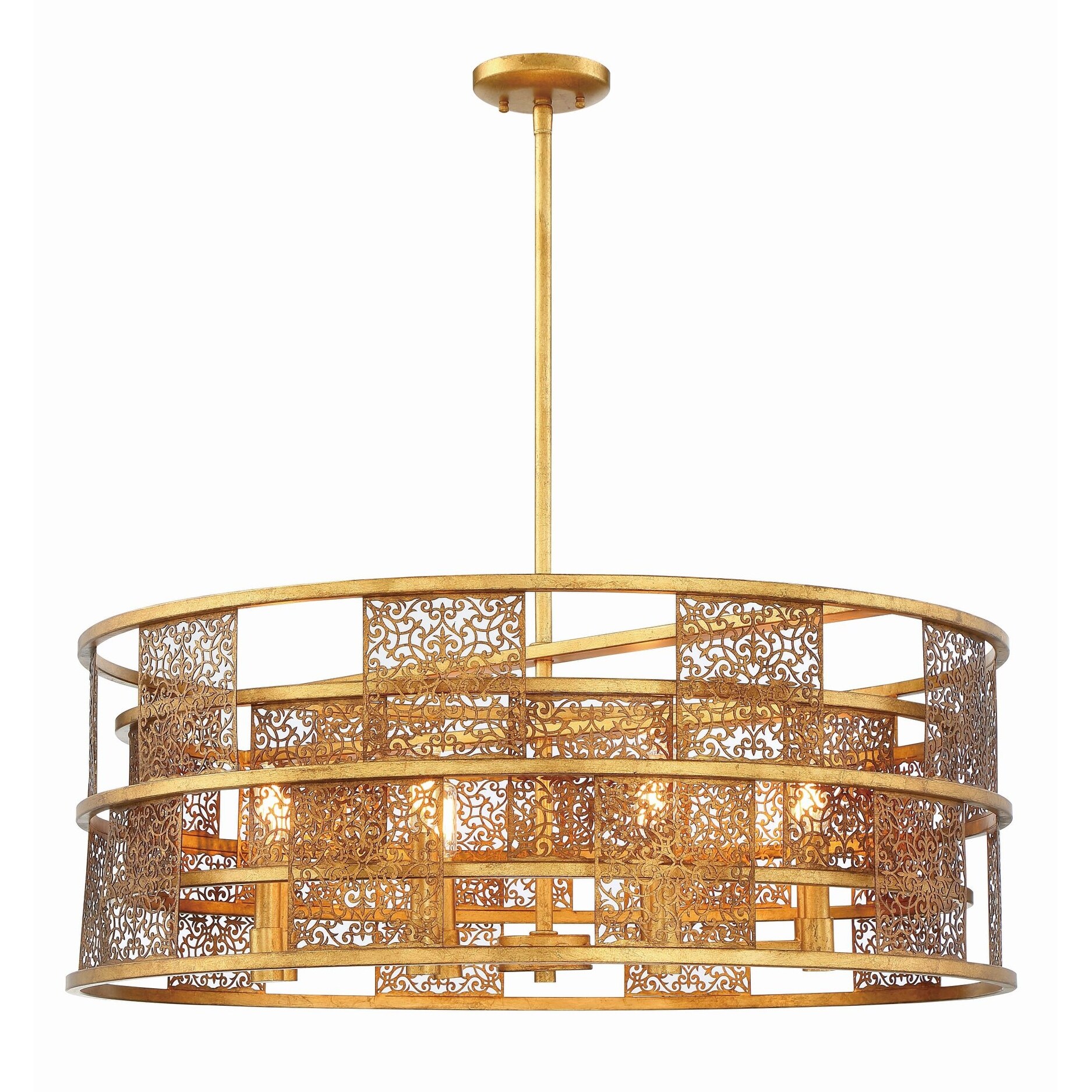 Metropolitan N7748  Brynhurst 8 Light 32" Wide Drum Chandelier - Chandeliers For Bedrooms by Overstock.com