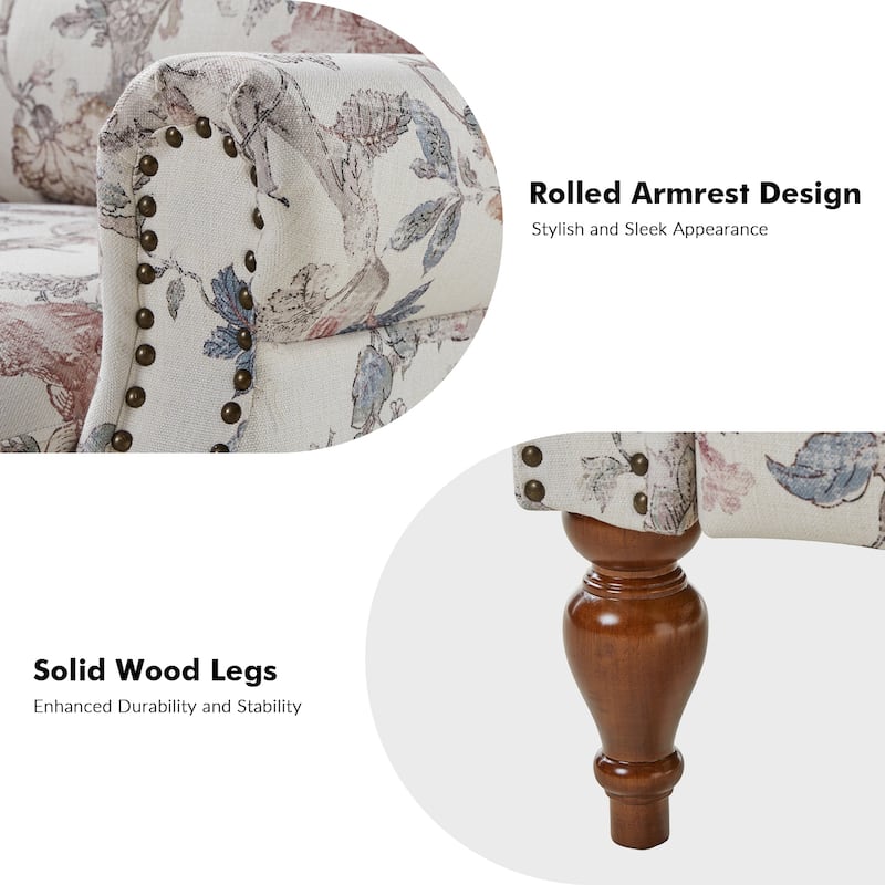 Terri Classic Cutaway Arms with Nailheads Manual Recliner for Living Room Set of 2 by HULALA HOME