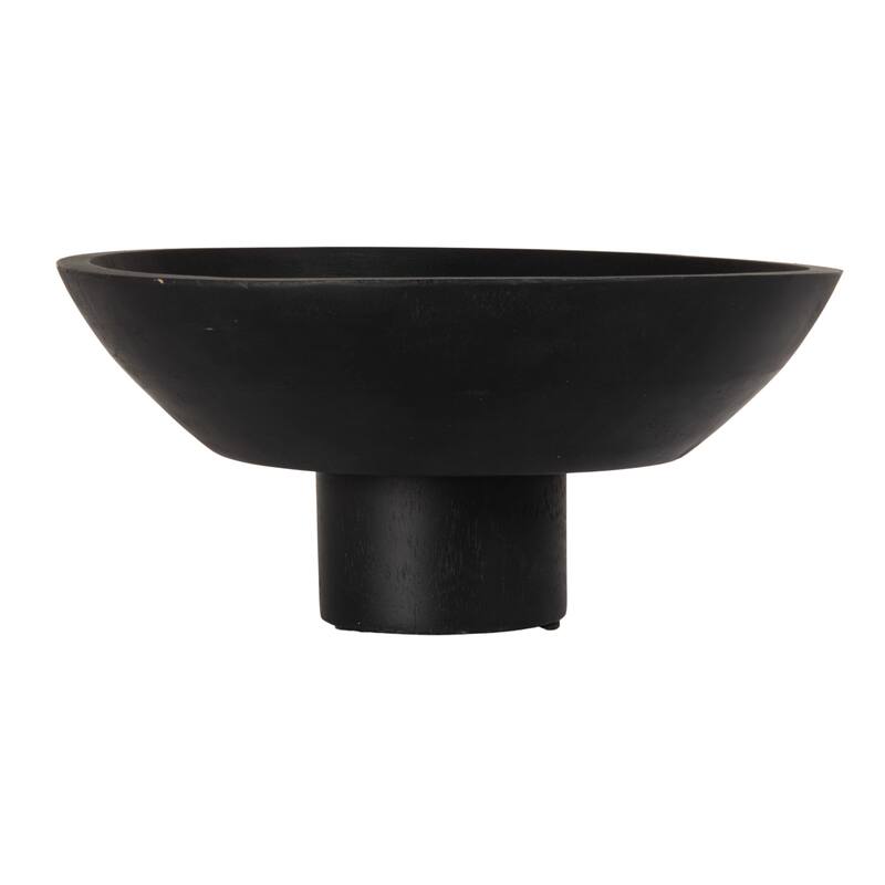 Mango wood footed bowl