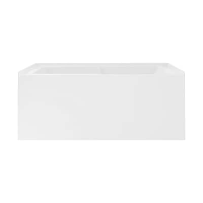 Voltaire 48 X 30" Left-Hand Drain Alcove Integrated Armrest Bathtub With Apron - 48x30 Left