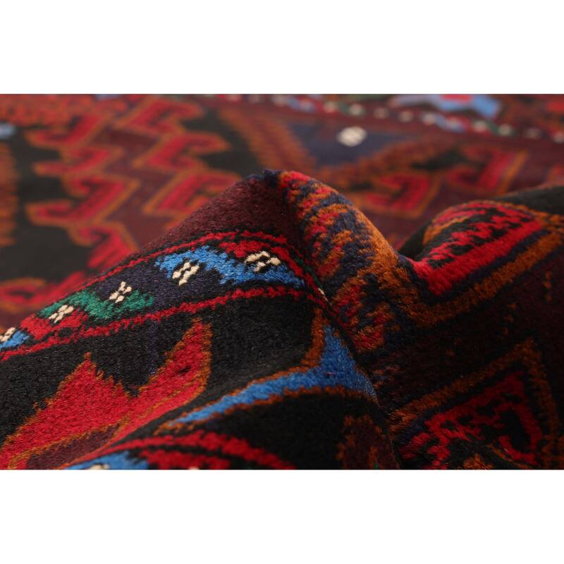 ECARPETGALLERY Hand-knotted Teimani Burgundy Wool Rug - 3'9 x 6'6