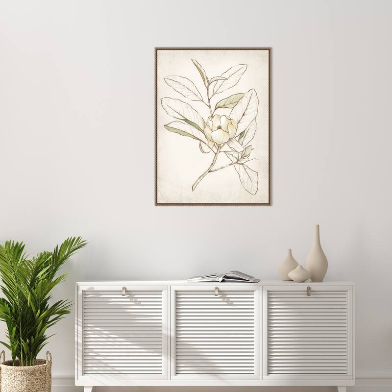 Botanical No. 1 by Alex Black Framed Canvas Wall Art Print