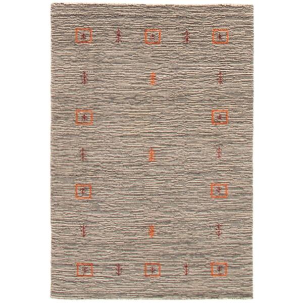 slide 2 of 9, ECARPETGALLERY Hand Loomed Gabbeh Luribaft Black, White Wool Rug - 4'1 x 6'1 Black/ White - 4'1 x 6'1