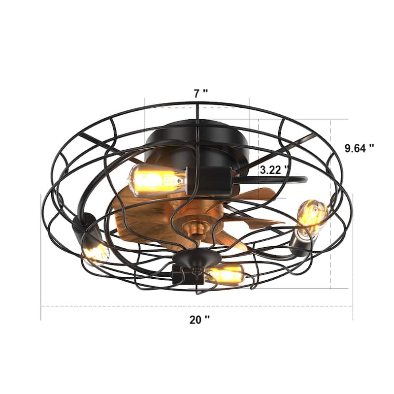 Industrial Style Led Ceiling Fan