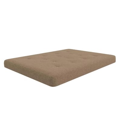 Full Size Futon Mattress 6” Thick Plush Foldable Cushion for Living Room and Guest Room