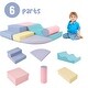 preview thumbnail 10 of 23, 6 in 1 Soft Foam Playset Play Equipment Climb and Crawl Playground Pink
