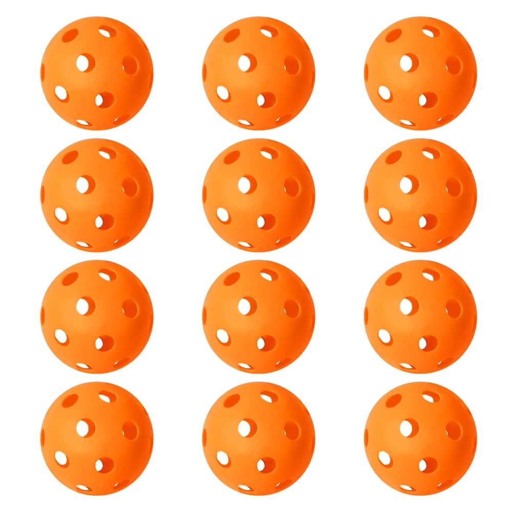 GSE™ 12-Pack Plastic Hollow Practice Baseballs, Training Softballs/Baseballs, Compatible with Indoor Pickleball Balls