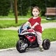 preview thumbnail 4 of 3, Red Kids Ride on Motorcycle Three Wheels Motorcycle with USB, AUX, Music and Headlight Toddler