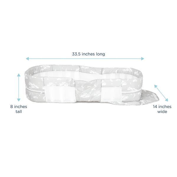 Snuggle Nest Harmony Infant Portable Lounger, Silver Clouds Bed Bath