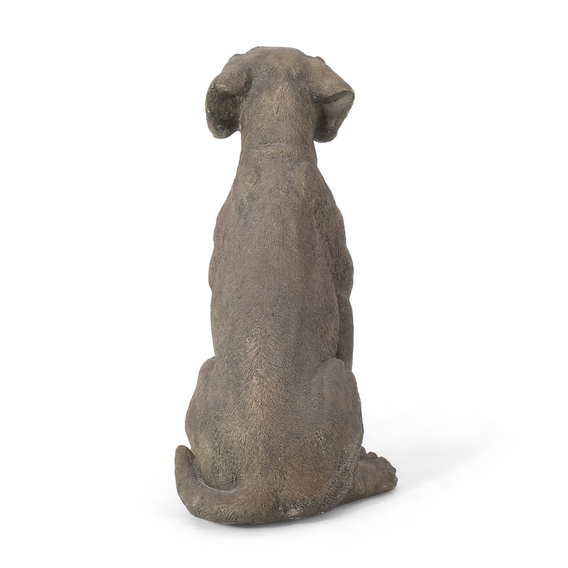 Delphos Outdoor Cast Stone Outdoor Dog Garden Statue by Christopher Knight Home