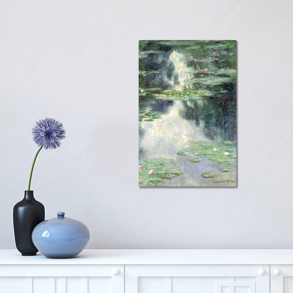 iCanvas "Pond with Water Lilies, 1907 " by Claude Monet Canvas Print