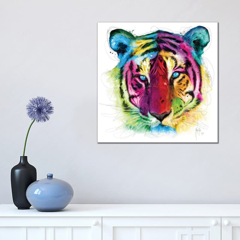 iCanvas "Tiger" by Patrice Murciano Canvas Print - 18x18x1.5