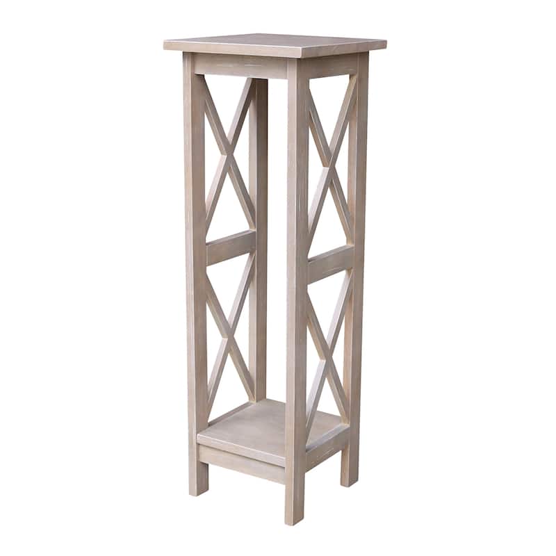 International Concepts X-sided Plant Stand - 36"H - Washed Gray Taupe