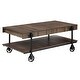 preview thumbnail 12 of 31, Hyssop Farmhouse 47-inch Steel 1-Shelf Coffee Table by Furniture of America